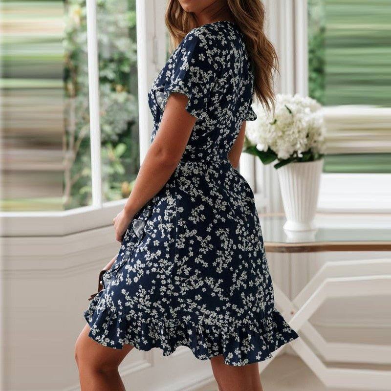 Vestido Curto Floral Boho Beach - Atique Store