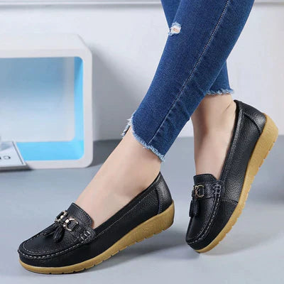 Mocassim Feminino Confortável de Couro