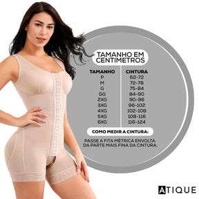Body Modelador Fecho Triplo Abertura Higiênica - Body Corpus - Atique Store