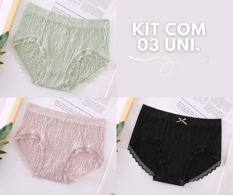 Calcinha Antibacteriana Ivy - Kit com 03 Unidades - Atique Store