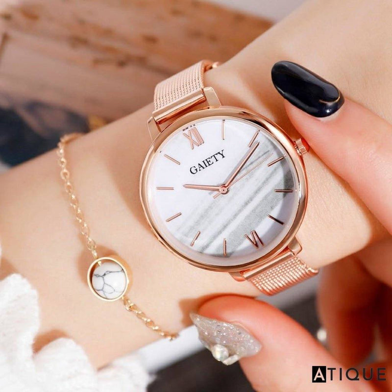 Combo 2 Relógios Gaiety Luxury + Brinde Bracelete Pearl - Atique Store