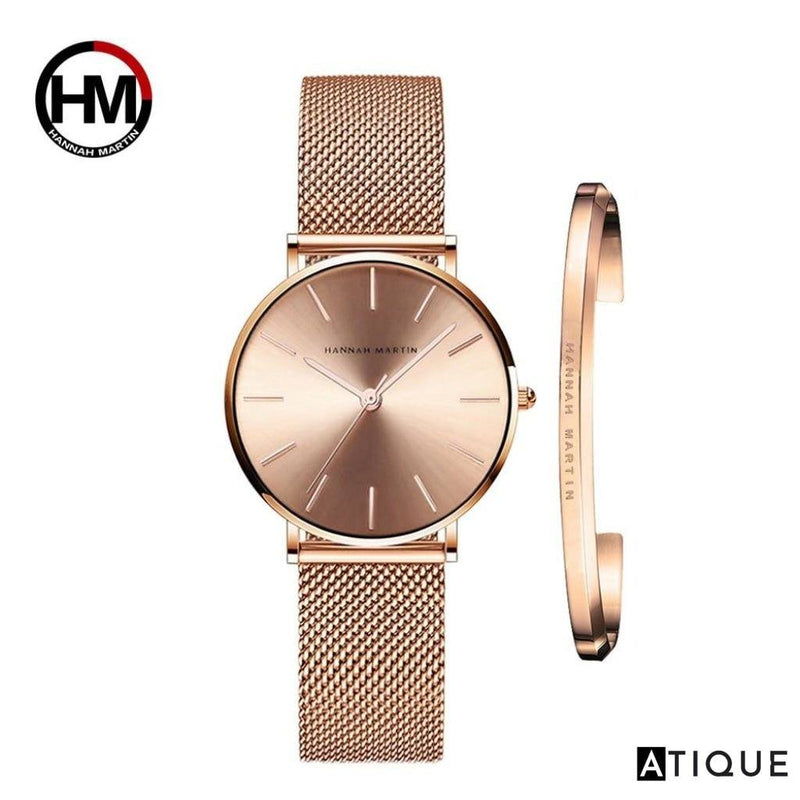 Combo Relógio HM® + Bracelete Shine Original - Atique Store