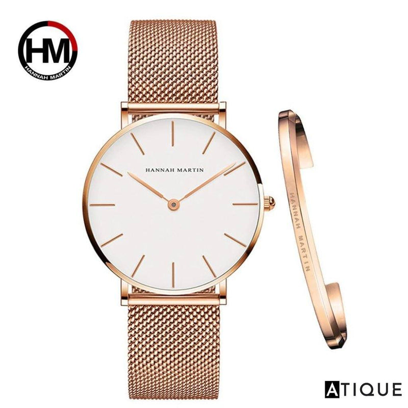 Combo Relógio HM® + Bracelete Shine Original - Atique Store