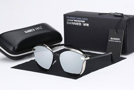 Óculos de Sol Feminino Lente Polarizada Banned™ (Anti-reflexo e Proteção UV) - Atique Store