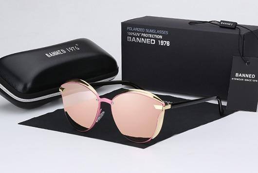 Óculos de Sol Feminino Lente Polarizada Banned™ (Anti-reflexo e Proteção UV) - Atique Store