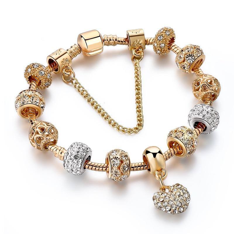 Pulseira Golden & Silver Heart - Super Lançamento 2020 - Atique Store