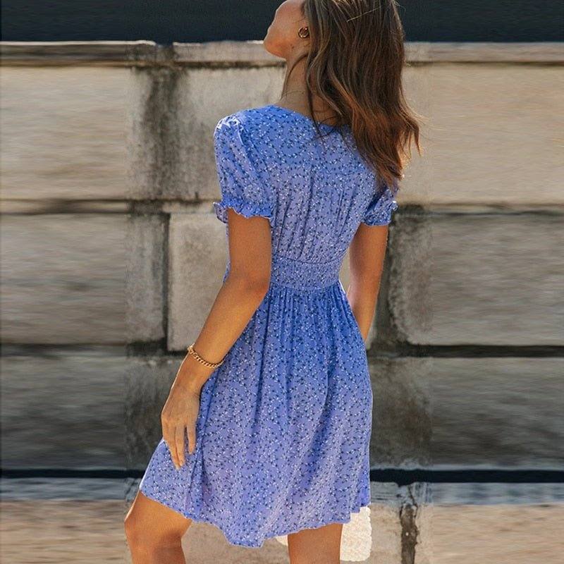 Vestido Boêmia Floral Print - Atique Store