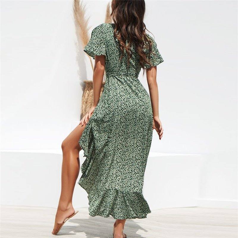 Vestido Longo Verão com Fenda - Atique Store